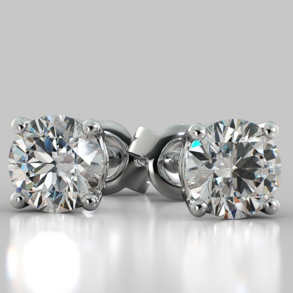 Jewelry - Elegant 6 CT Certified Moissanite Silver Stud Earrings